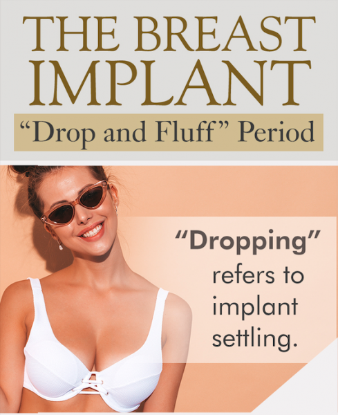 how long for breast implants to drop